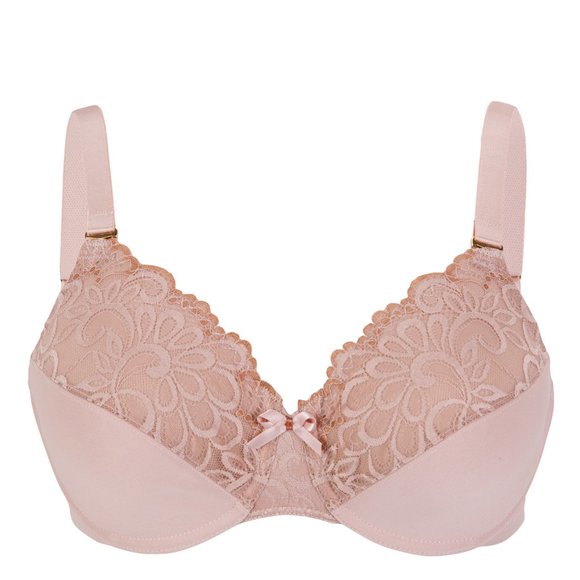 Set of 3! 38B Glamorise ELEGANCE Bra (CONVERTIBLE-STRAPS) Lace NUDE NEW - Picture 3 of 16